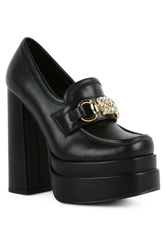 BRATZ High Block Heeled Jewel Loafers