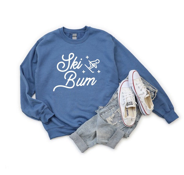 Ski Bum Skier Graphic Sweatshirt