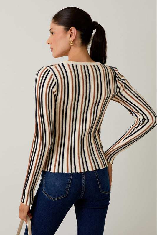 PRE ORDER 10/01 Fall for me <3 Striped knit top
