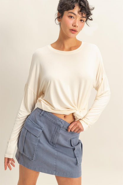 Rachel’s Round Neck Long Sleeve Top - Soft Rayon Blend