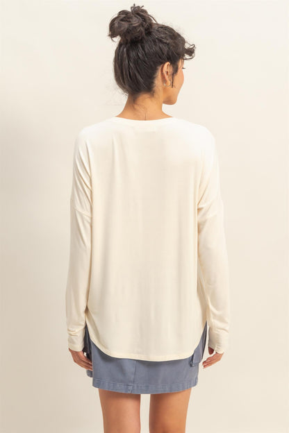 Rachel’s Round Neck Long Sleeve Top - Soft Rayon Blend